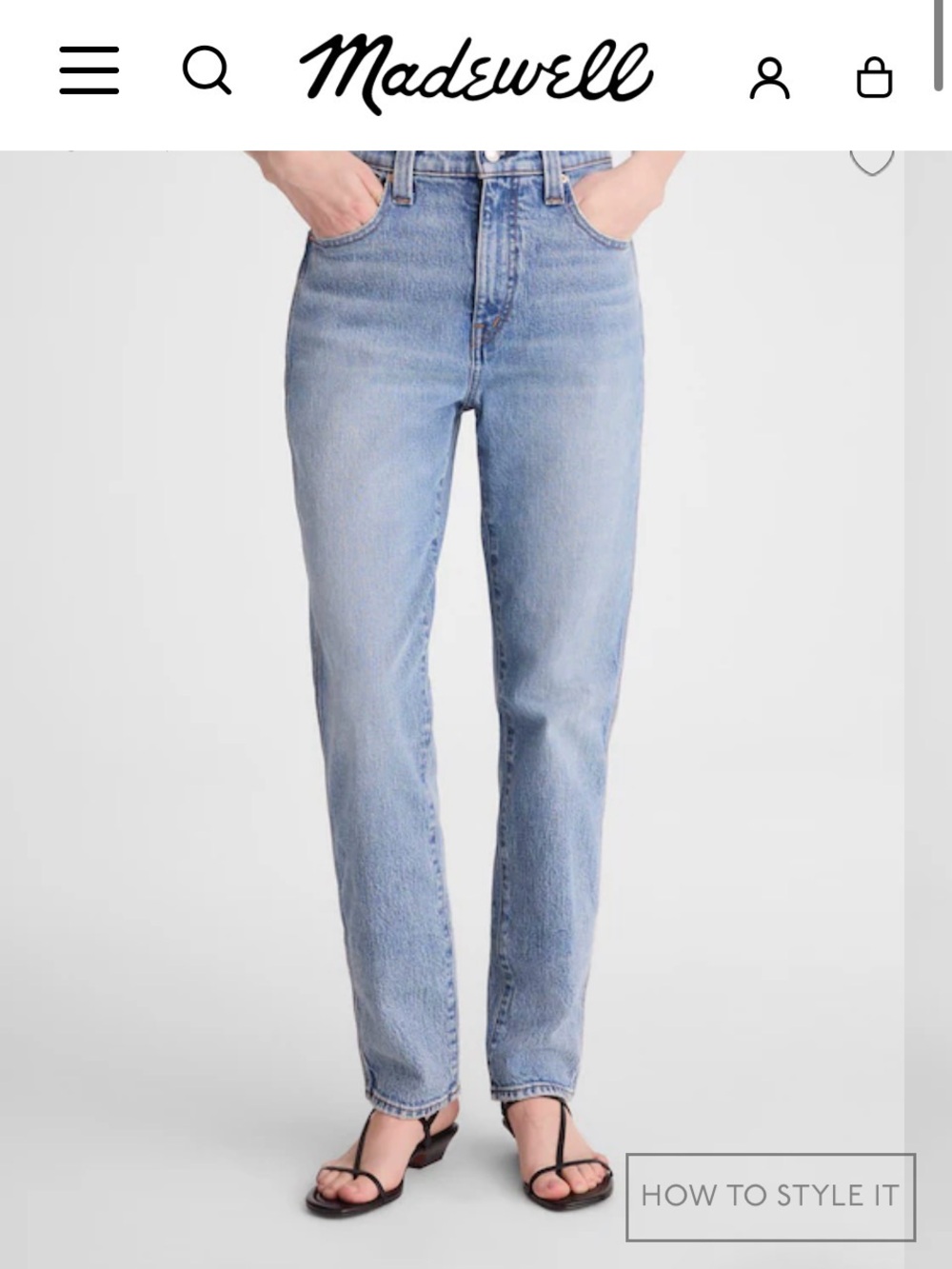 Madewell Light Wash Straight Leg Jeans